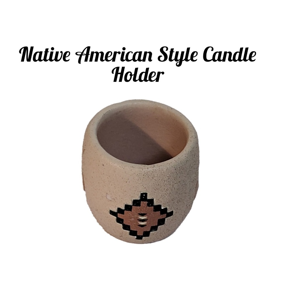 Puerto Rican Vase & Native American Style Candle H
